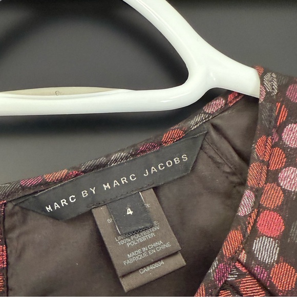 Marc by Marc Jacob’s: Blouse Polka Dot Metallic Peplum - Picture 3 of 5